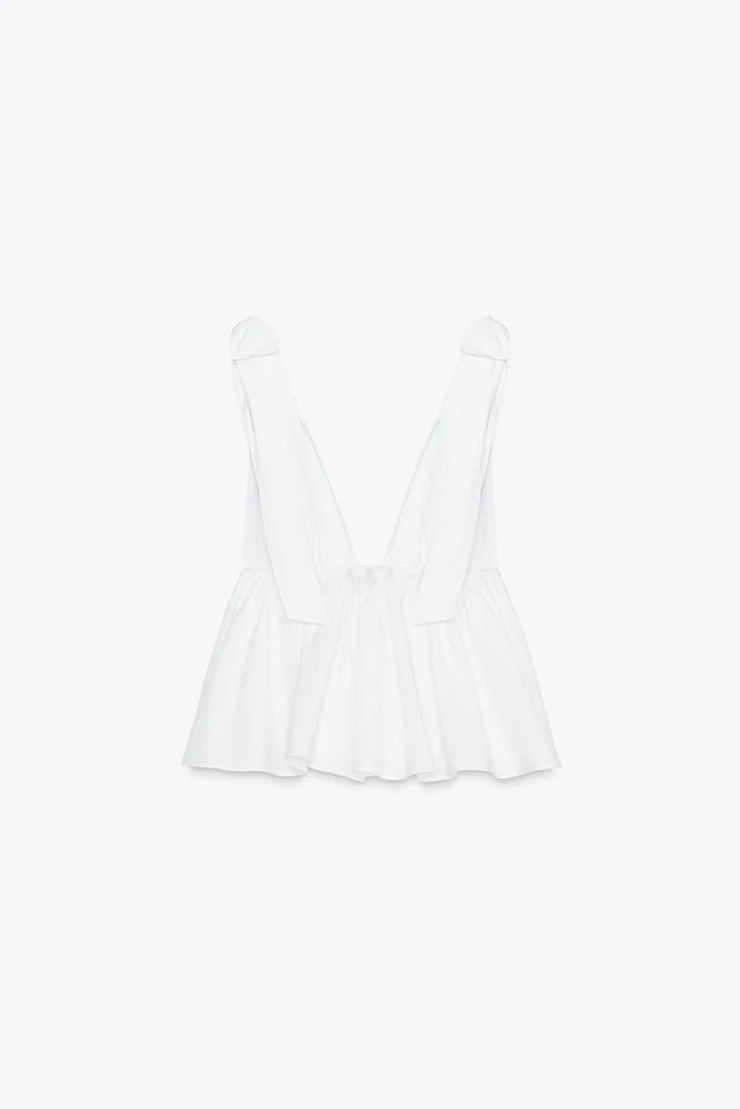 TOP POPELINE LACETS