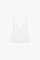 TOP POPELINE LACETS