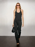 Ribbed halter top
