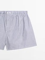 Striped print boxers