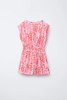 COMBI-SHORT TEXTURÉ À FLEURS