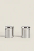 MINI STEEL SALT AND PEPPER SHAKER SET