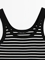 Stripe print vest top