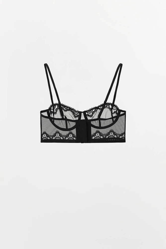 SOUTIEN-GORGE MESH ARMATURES DENTELLE