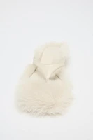 LIMITED EDITION FAUX FUR LEATHER HEELED SANDALS