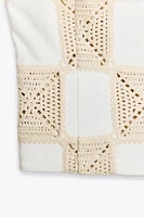 INTERLOCK PATCHWORK CROCHET TOP