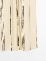 Robe midi fluide imprimé à rayures