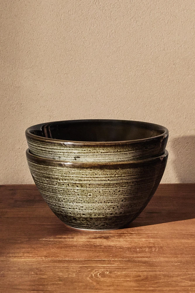 SPIRAL EARTHENWARE BOWL