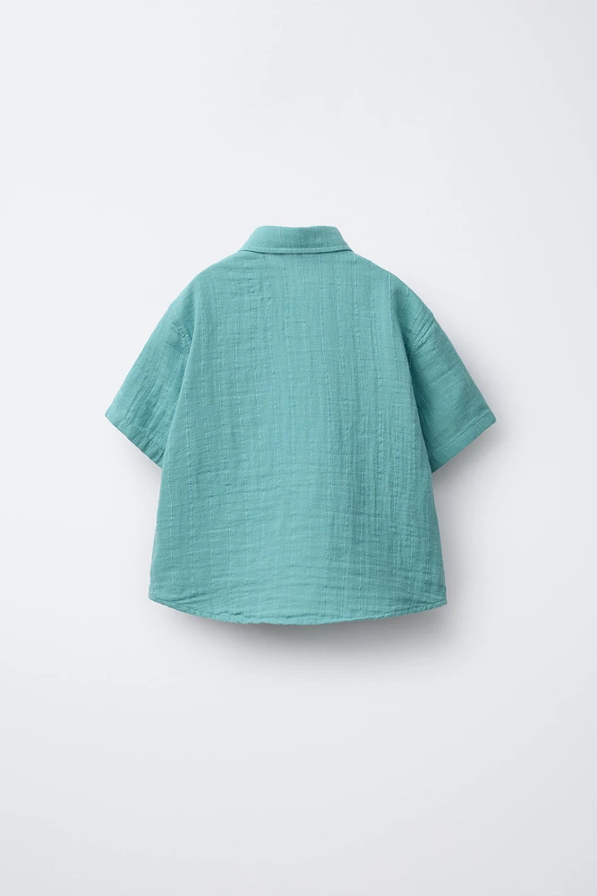 CHEMISE TEXTURÉE À POCHE