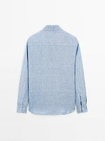 Chemise oxford regular fit 100 % lin