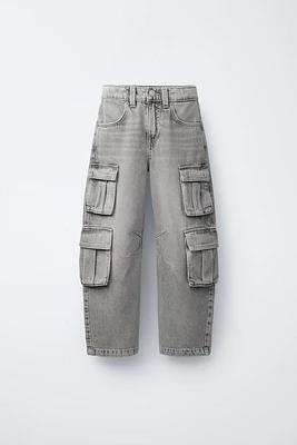 CARGO JEANS WITH POCKETS