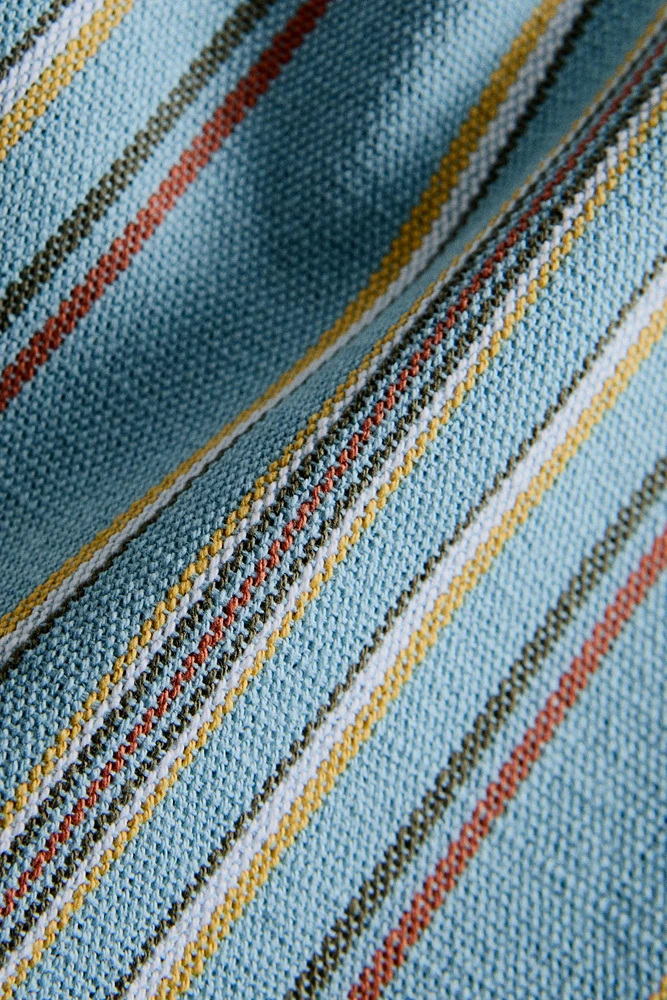 LOT SERVIETTES DE TABLE COTON RAYURES MULTICOLRES (LOT DE