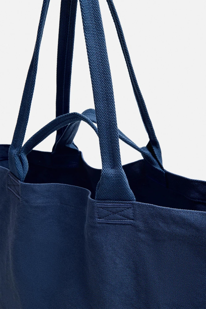 WASHED CANVAS TOTE BAG