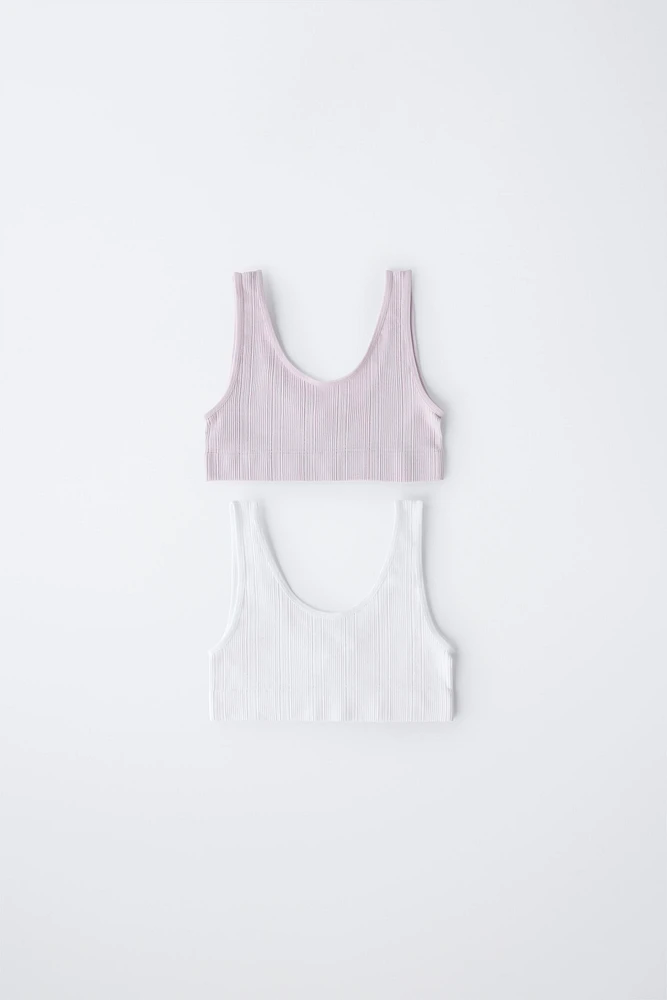 8-14 ANS/ LOT DE DEUX TOPS SEAMLESS