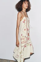 ZW COLLECTION ASYMMETRIC EMBROIDERED DRESS