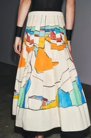 ZW COLLECTION PRINTED PLEATED SKIRT