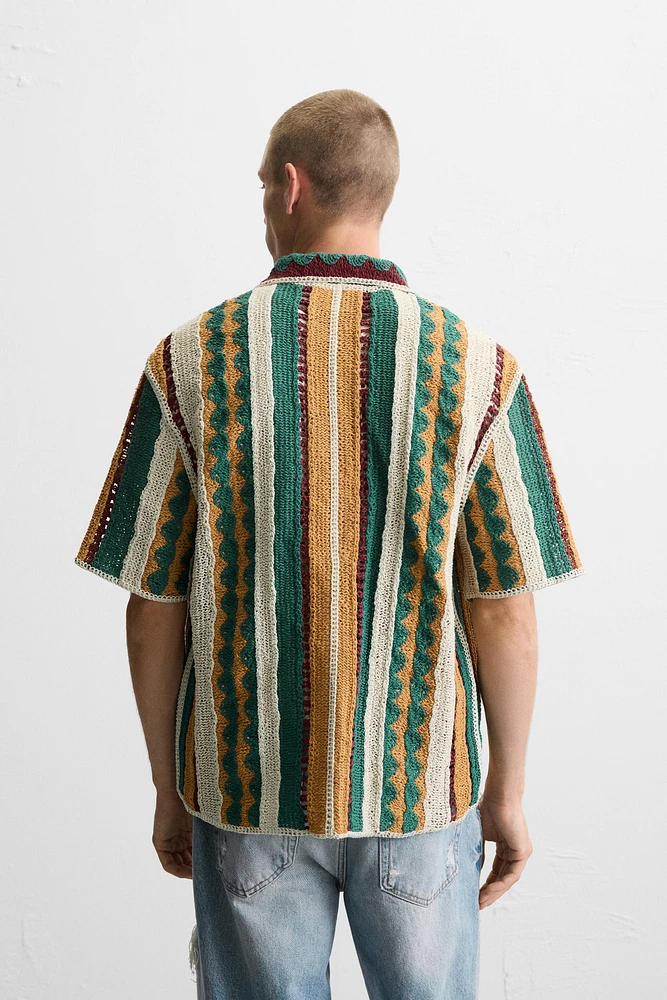 TEXTURED CROCHET SHIRT