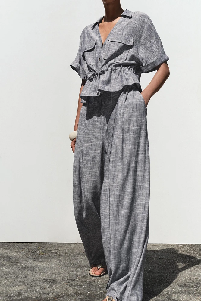 WIDE LEG LINEN PANTS