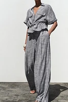 WIDE LEG LINEN PANTS
