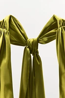 TOP HALTER SATINÉ FOULARD