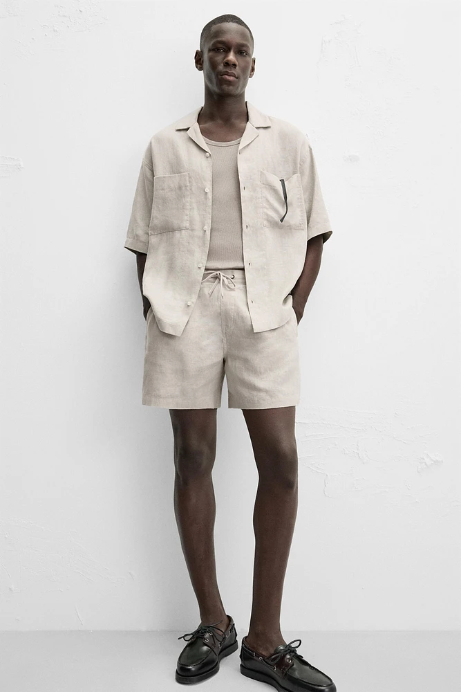 100% LINEN SHORTS