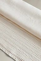 HEMSTITCHED LINEN BATH TOWEL