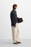 100% LINEN JOGGER WAIST PANTS