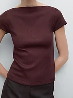 100% cotton ribbed T-shirt