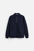 POLO INTERLOCK COL ZIP