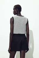 BUTTONED JACQUARD VEST TOP