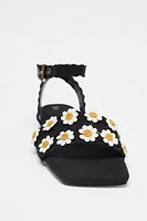 CROCHET FLORAL SANDALS