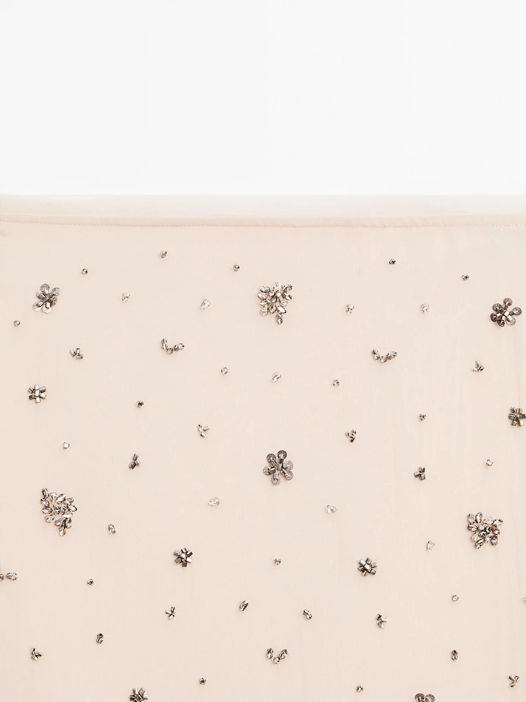 Rhinestone mini skirt
