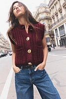 CHUNKY KNIT SWEATER VEST