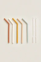 SILICONE STRAWS (PACK OF 5)