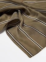 Foulard à rayures 100 % soie