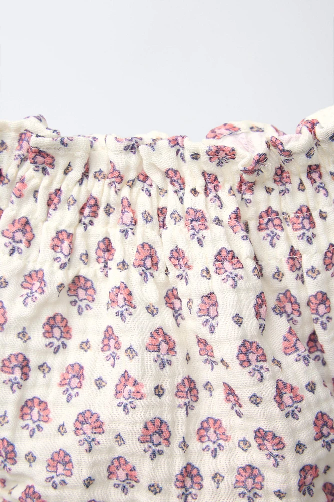 CULOTTE TEXTURÉE À FLEURS