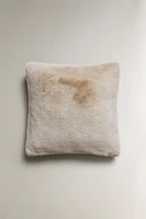 FAUX FUR THROW PILLOW COVER