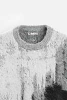 BRUSHED TEXTURE JACQUARD SWEATER