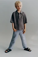 PANTALON DROIT AVEC LIN