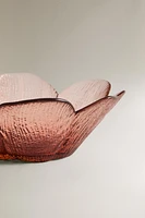 BOL VERRE RECYCLABLE RELIEF FLEUR