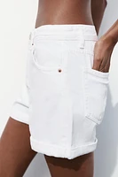 SHORT EN JEAN TAILLE HAUTE TRF MOM FIT
