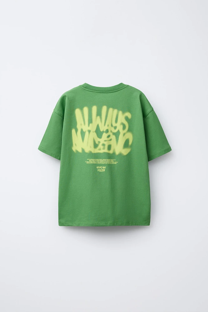 RAISED TEXT T-SHIRT