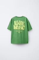 RAISED TEXT T-SHIRT
