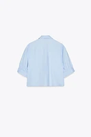 POPLIN SHIRT WITH TIES