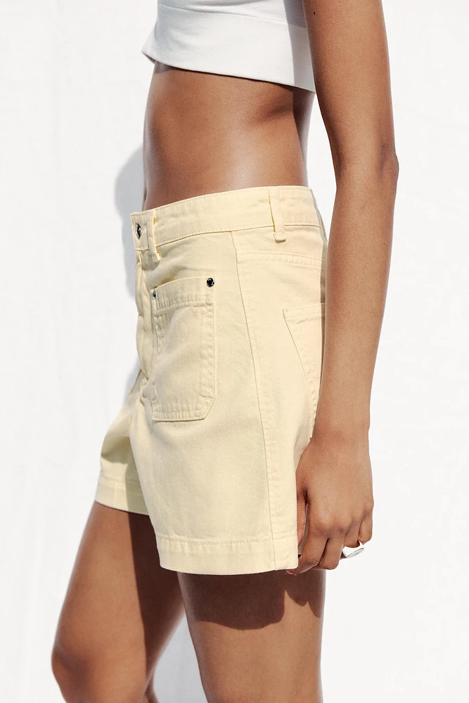 Z1975 HIGH-WAISTED SHORTS WITH PATCH POCKETS
