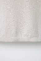 LINEN COTTON KNIT POLO SHIRT