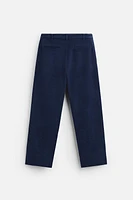 LYOCELL AND COTTON BLEND REGULAR FIT PANTS