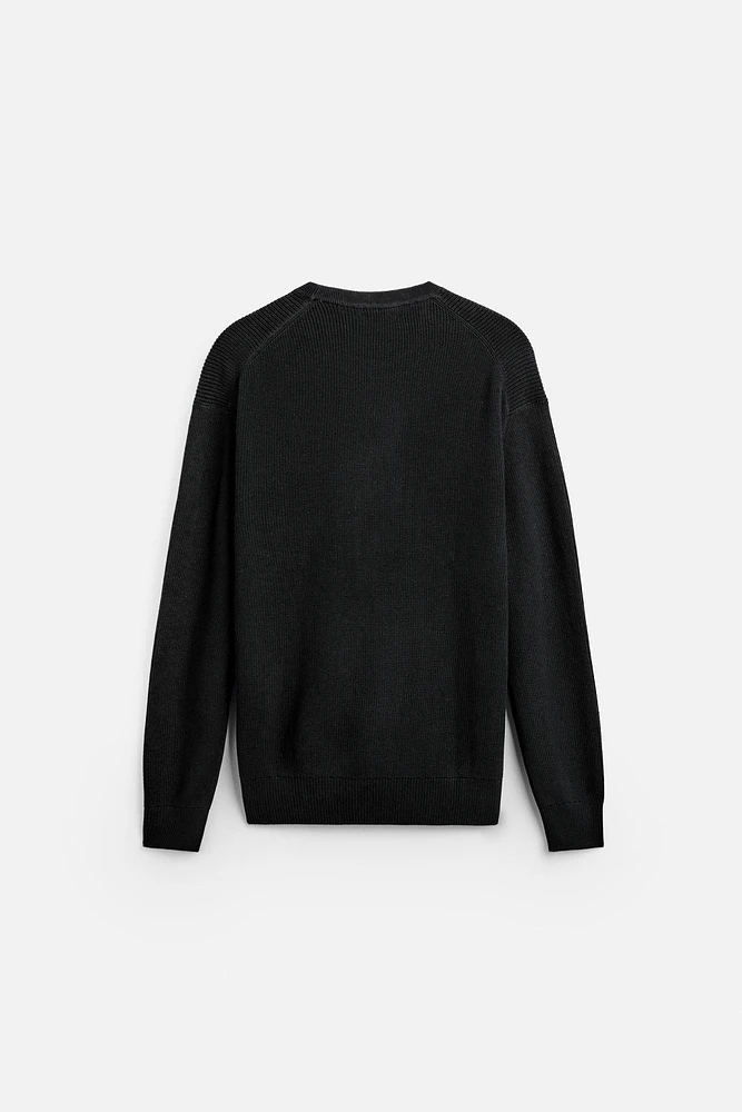 PULL BASIQUE EN MAILLE PERLÉE