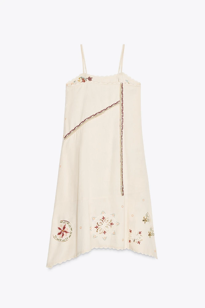 ZW COLLECTION ASYMMETRIC EMBROIDERED DRESS