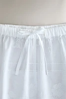 PANTALON COTON BRODERIES